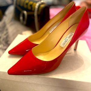 Red Patent Leather Jimmy Choo